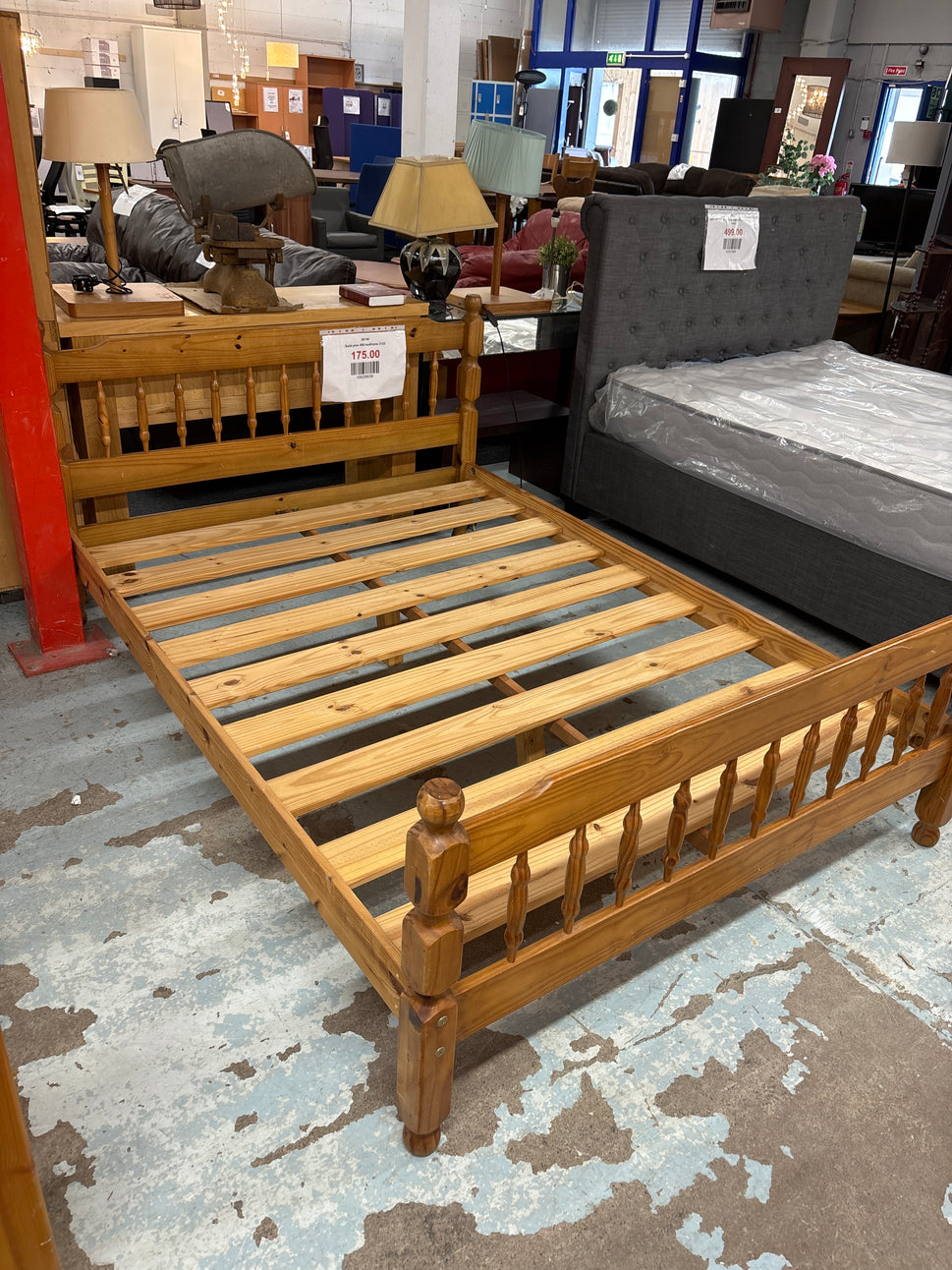 Solid pine 4ft6 bedframe 2125