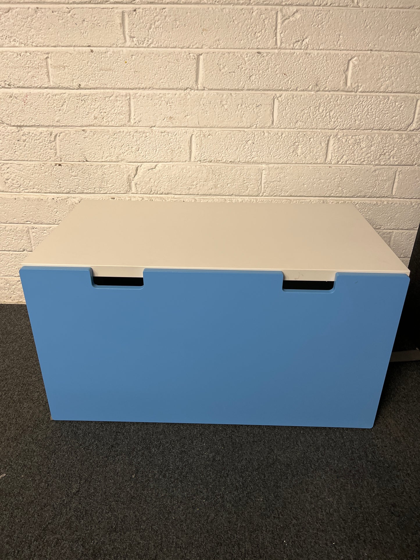 White framed, blue front pull out storage drawer 2225