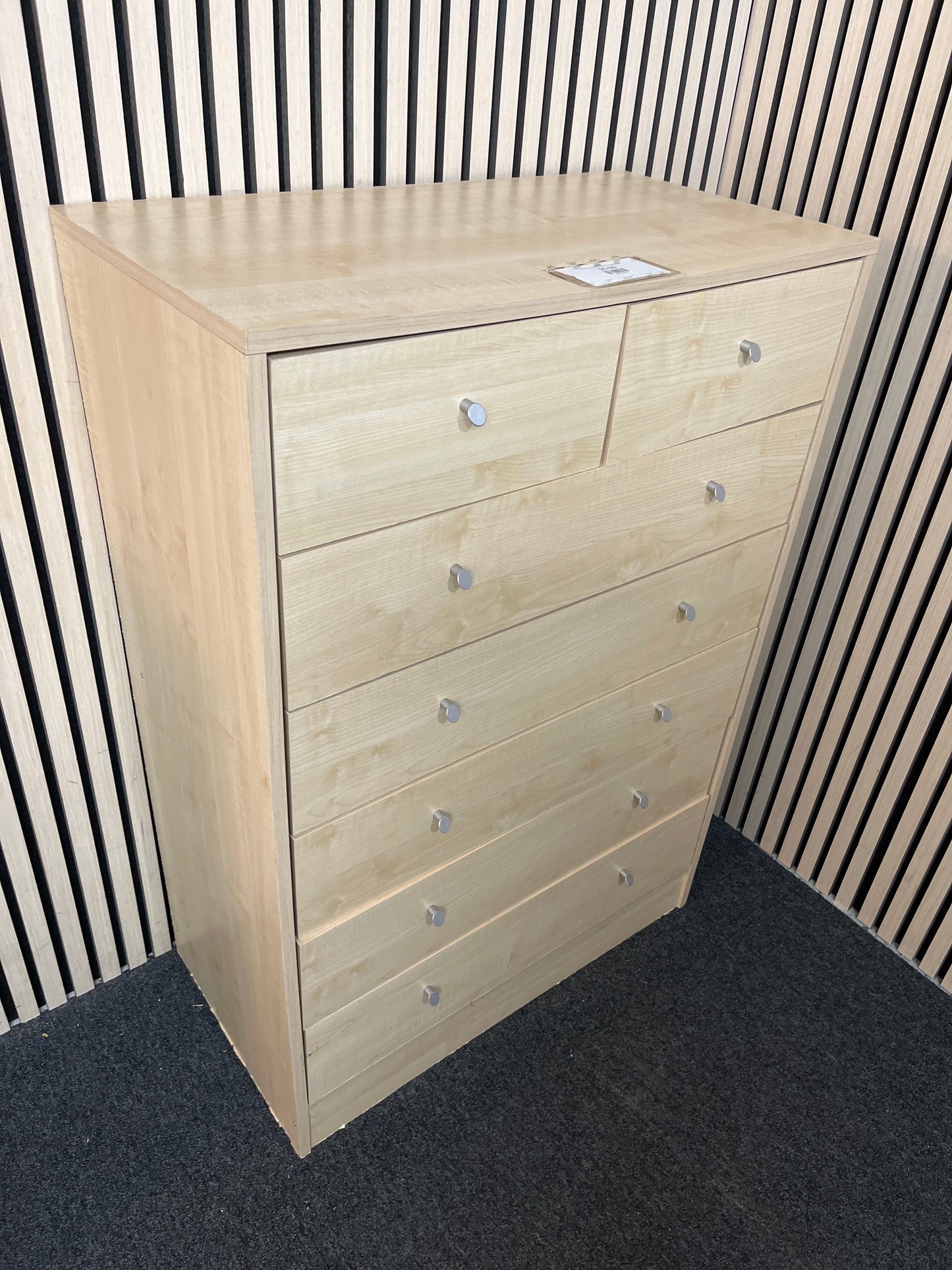 5+2 beech laminate chest of drawers 1126