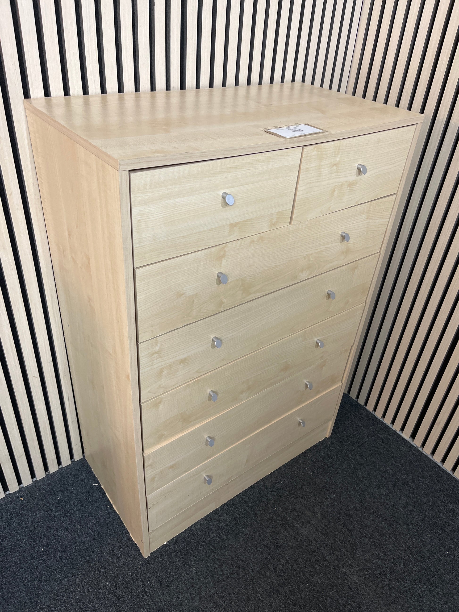 5+2 beech laminate chest of drawers 1126