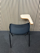 Switch Polyprop stacking chair, black metal frame with wooden writing tablet 1425 3 image