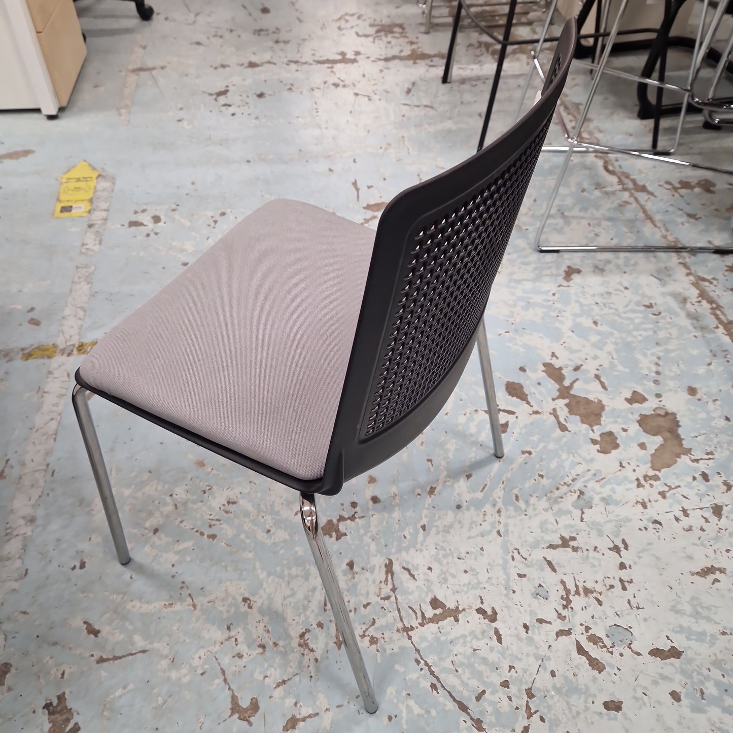 Santana plastic and fabric stacking chair