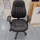 Switch Zeus medium back 24hr task chair - black faux leather 2 image