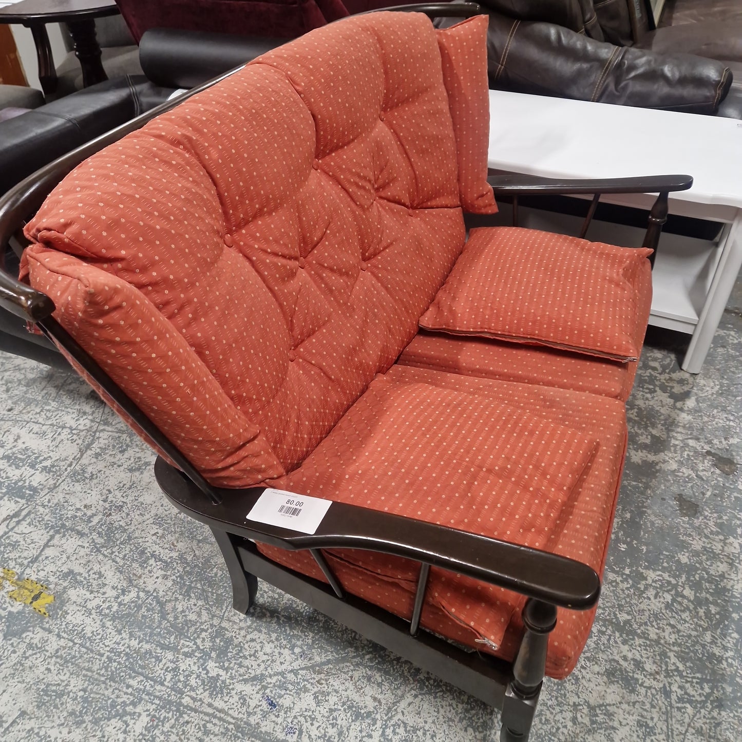 2 seater padded bench