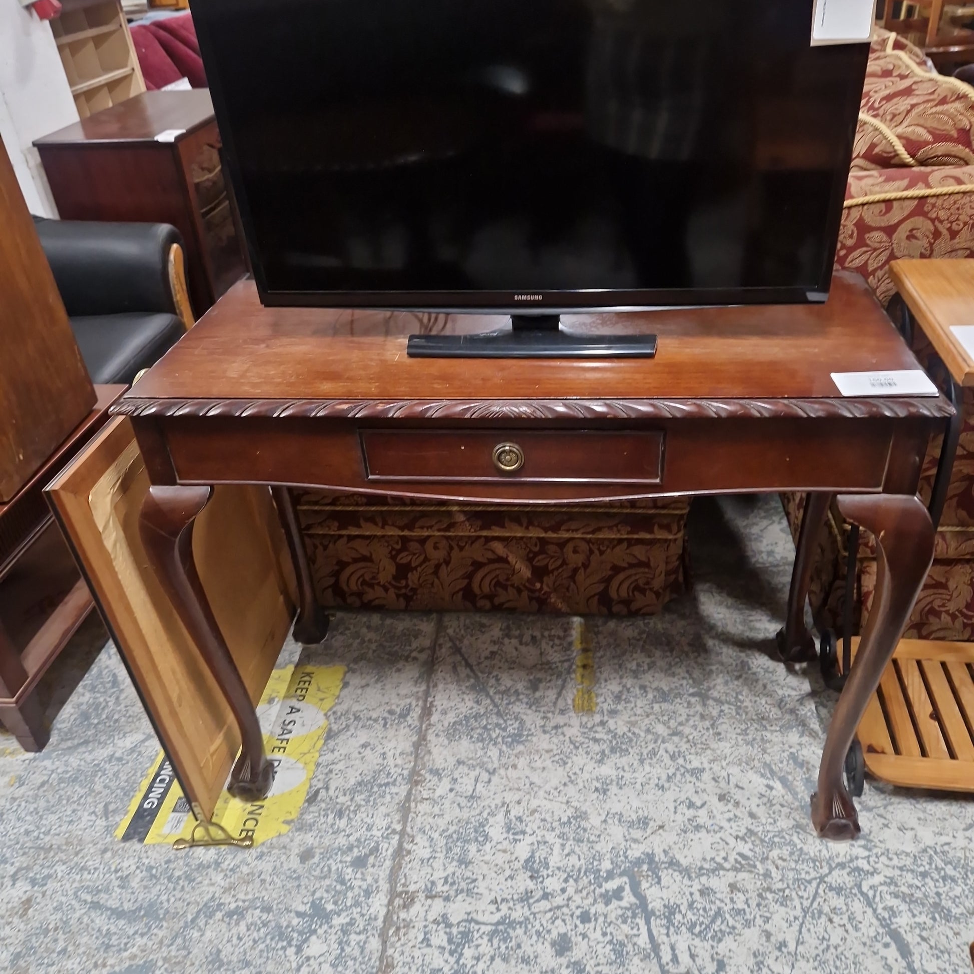 Rossmore mahogany rope effect edging 1 dwr console table desk CJM