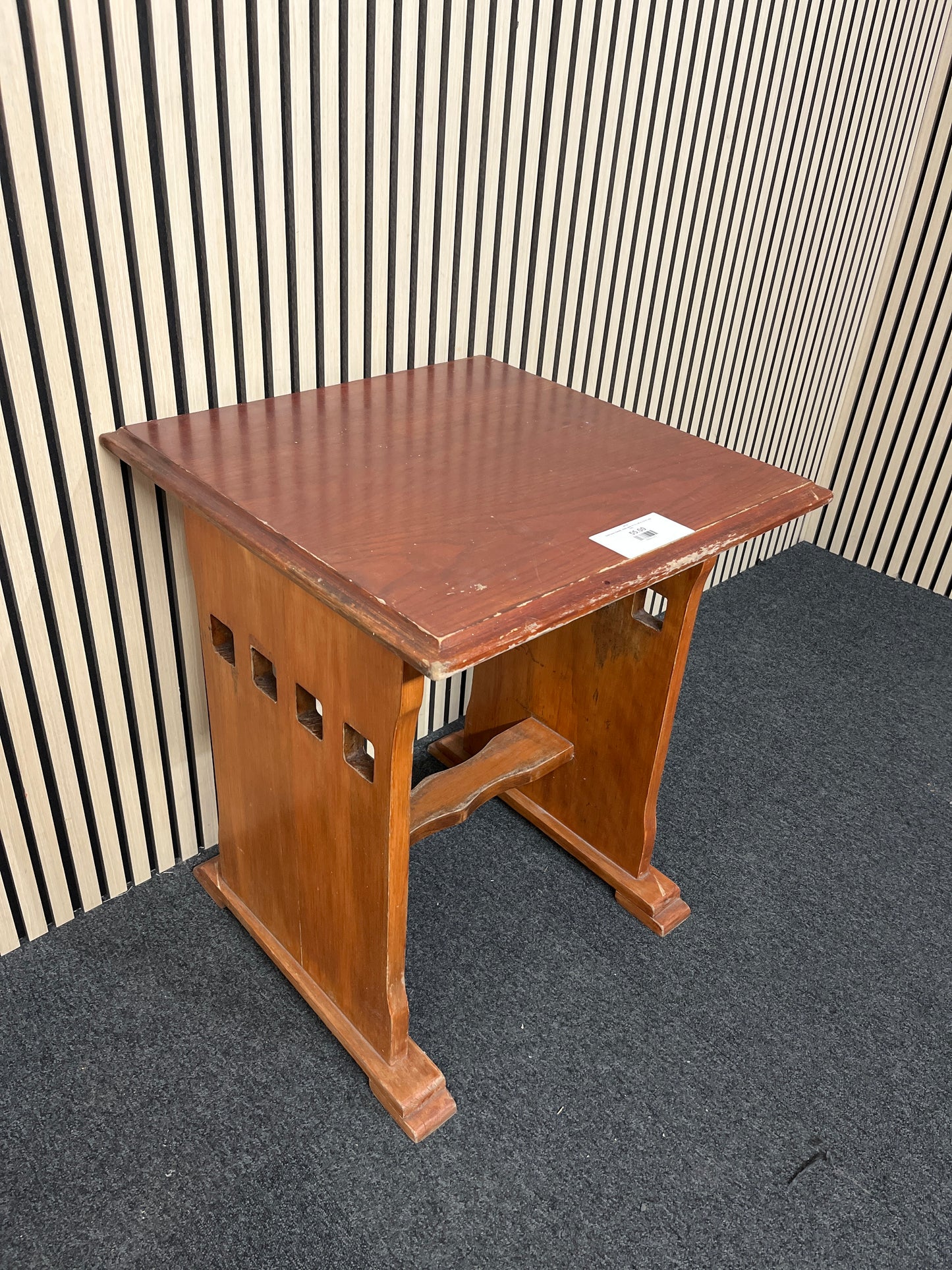 Solid pine stained  study desk (H 74 x W 61 x D 61 cm) 3325