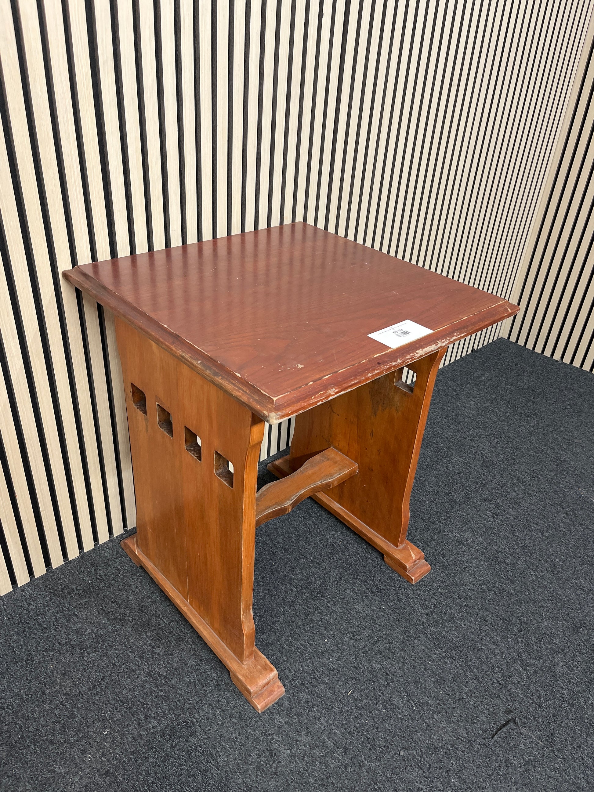 Solid pine stained  study desk (H 74 x W 61 x D 61 cm) 3325