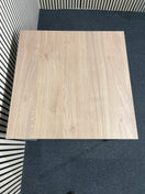 Switch NEW light oak 25mm top 800x800 canteen table with silver metal framed legs. Price inc VAT 3 image