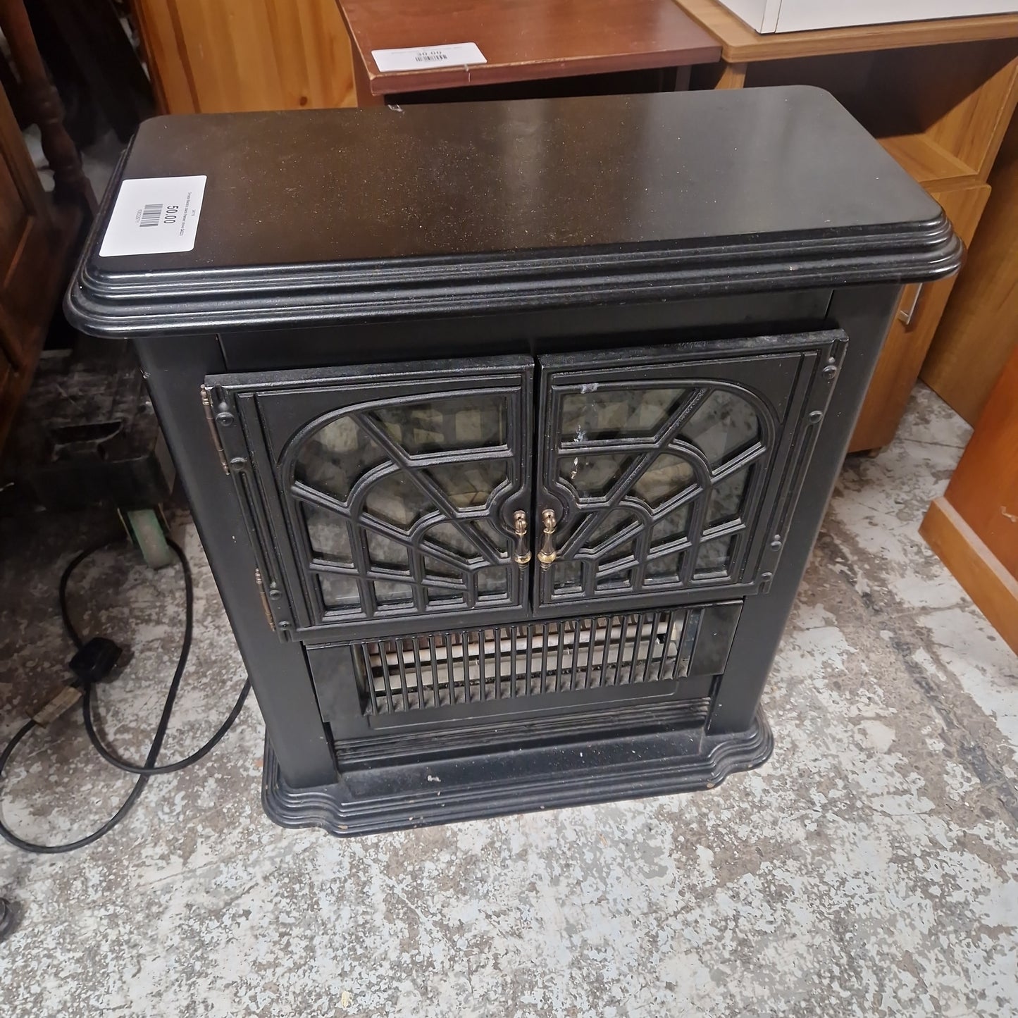 Ornate Electric black framed stove