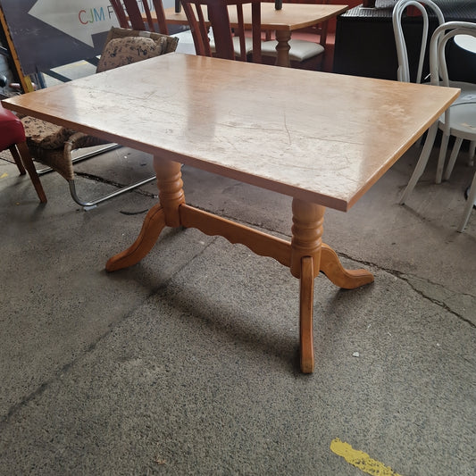 Solid beech framed dining table cw solid wood base  Black Friday