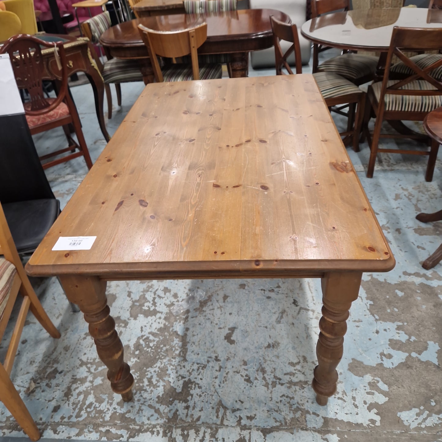Solid pine large farmhouse table