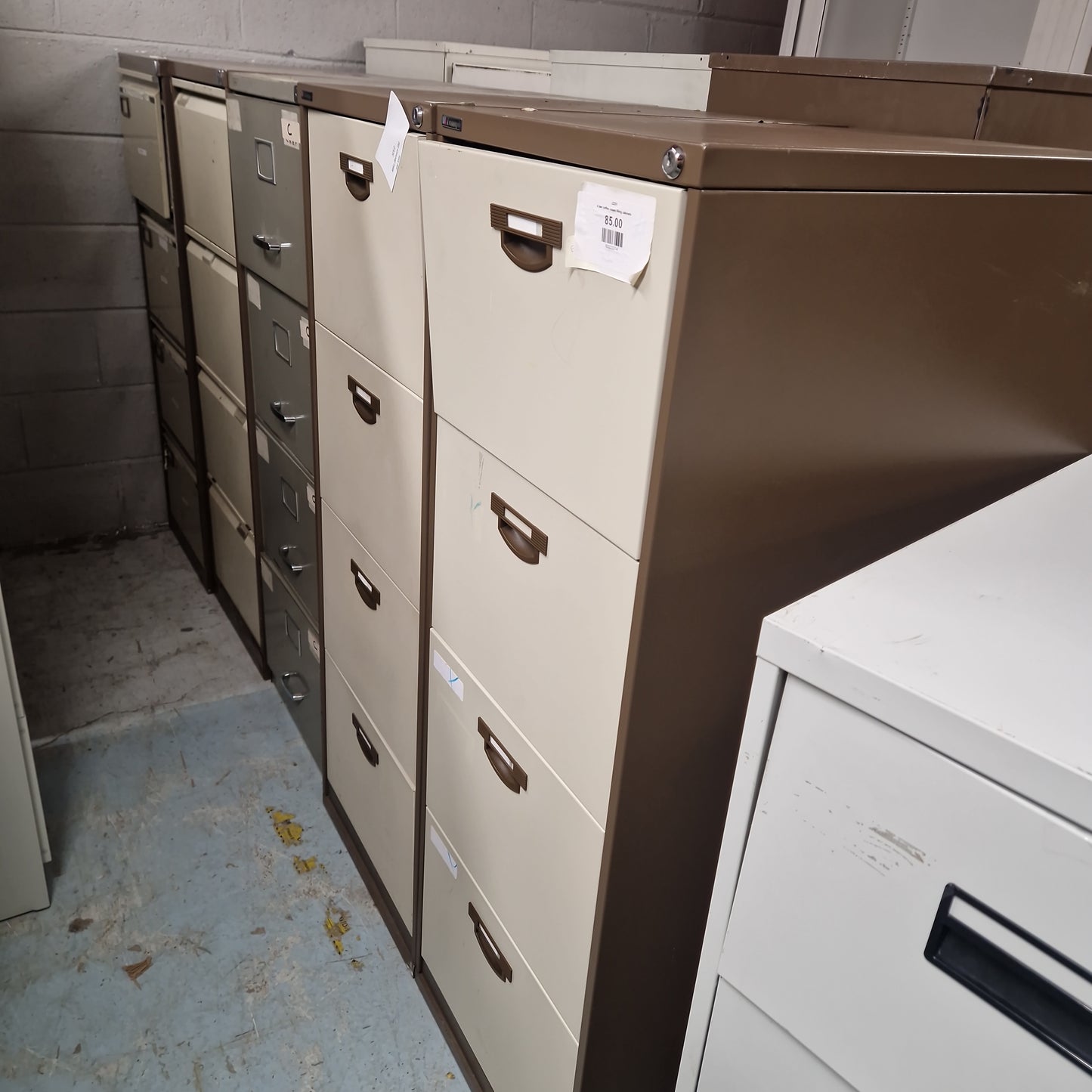 4 dwr coffee cream filing cabinets