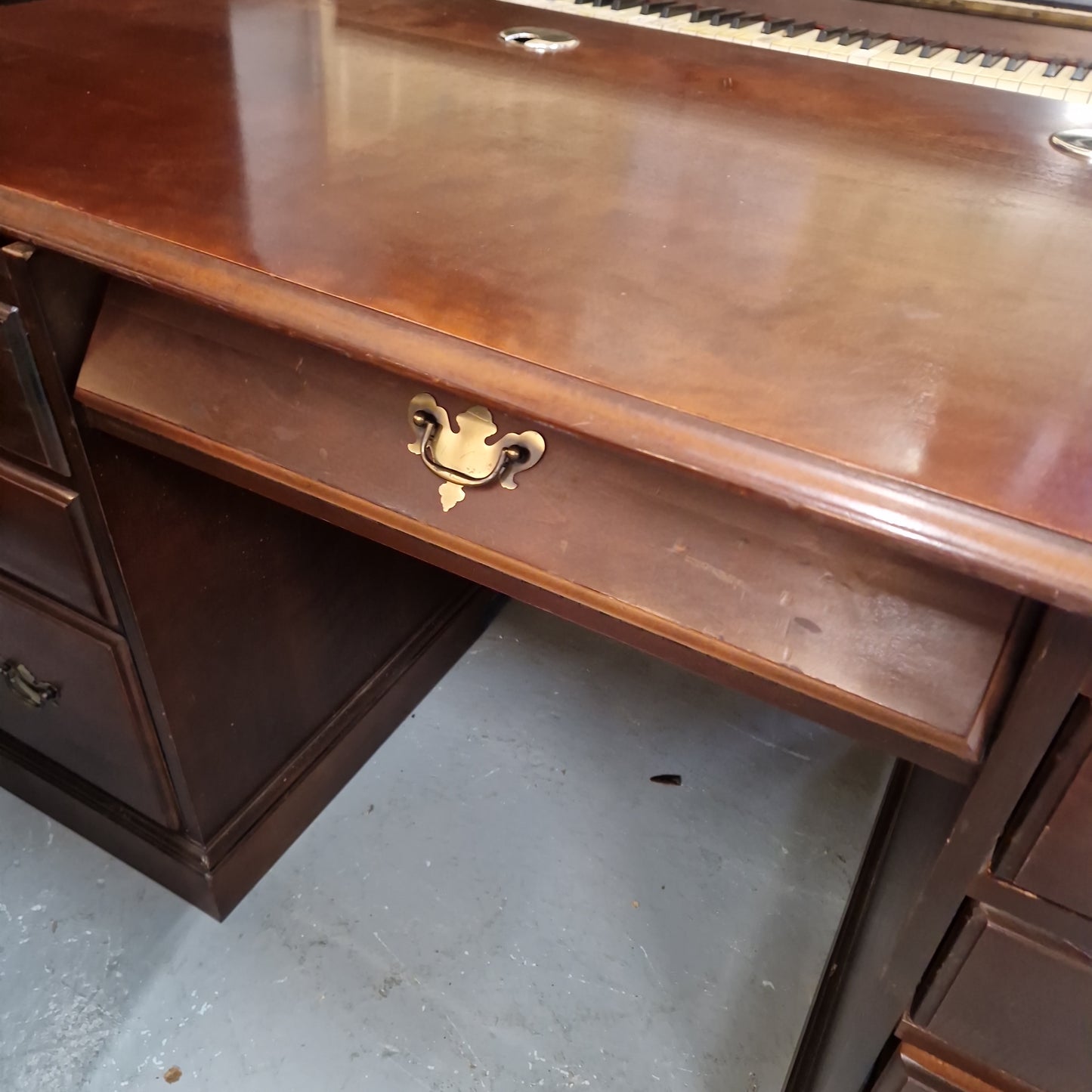 Mahogany Partners desk with drawers