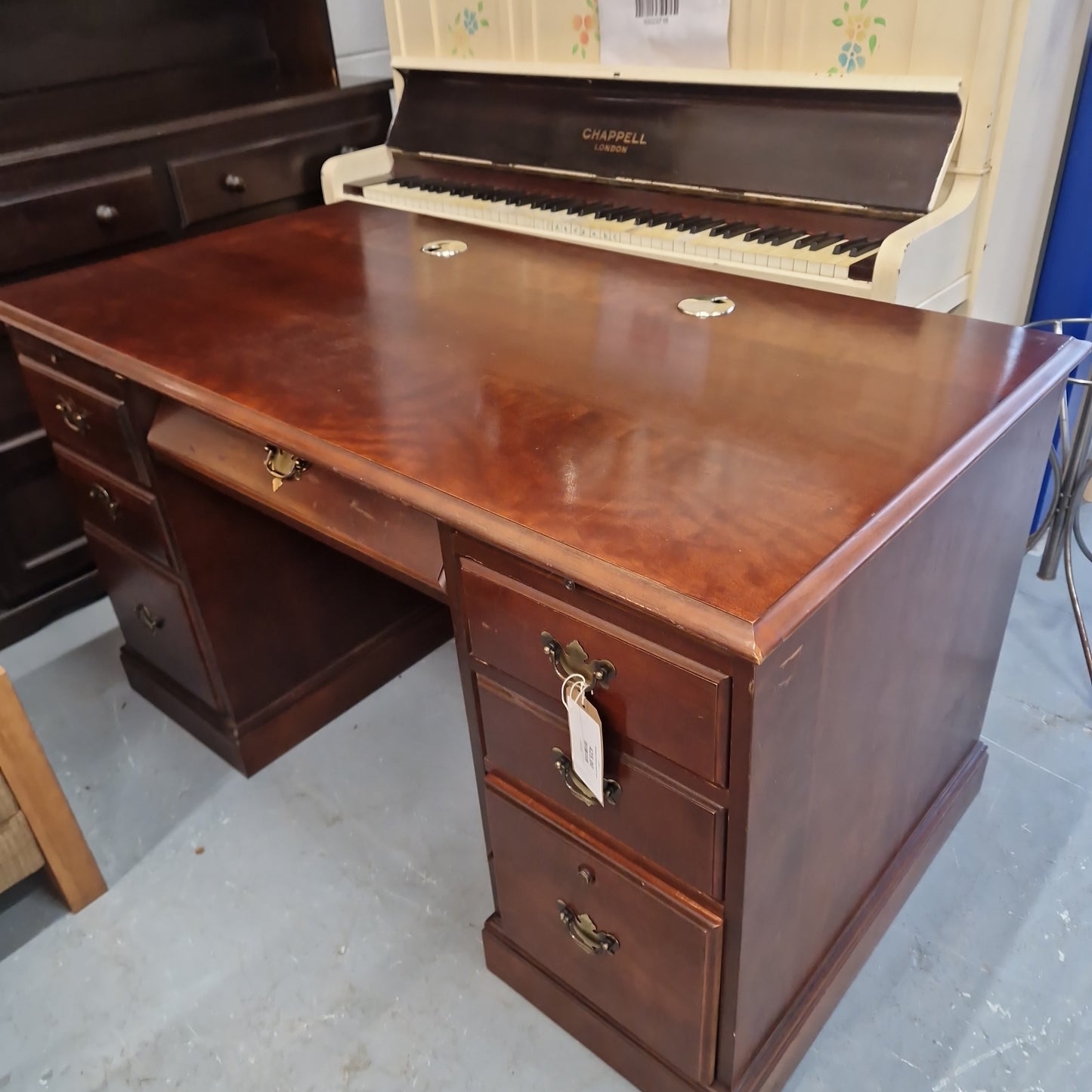 Mahogany Partners desk with drawers