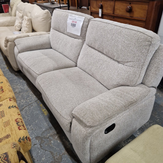 Light grey fabric 3 seater recliner comes in sections