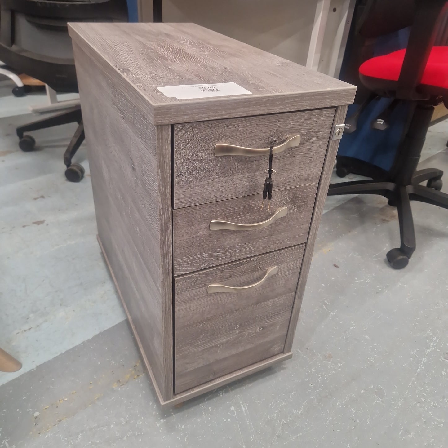 2 or 3 drawer slim wooden mobile pedestal   12/04/21