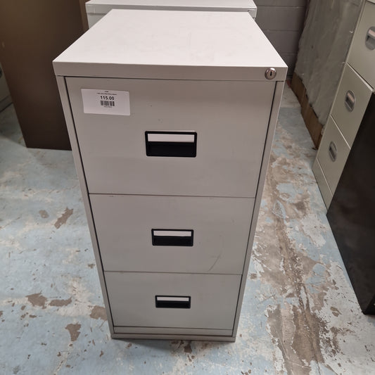 3 dwr grey metal filing cabinet