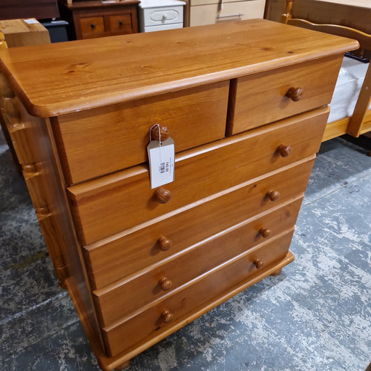 Solid pine 4+2 chest of drawers