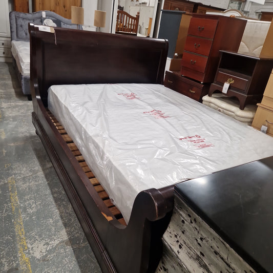 5ft KING SIZE solid mahogany SLEIGH bed frame