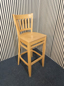 Switch Beech tall wooden stool with high back 1126 3 image