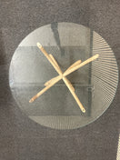 Switch Solid wood low-framed coffee table with toughened glass circular top (H 41 x Diameter 106 cm) 1126 2 image