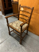 Switch Mahogany carver dining chair with fabric floral pattern seat 2 image