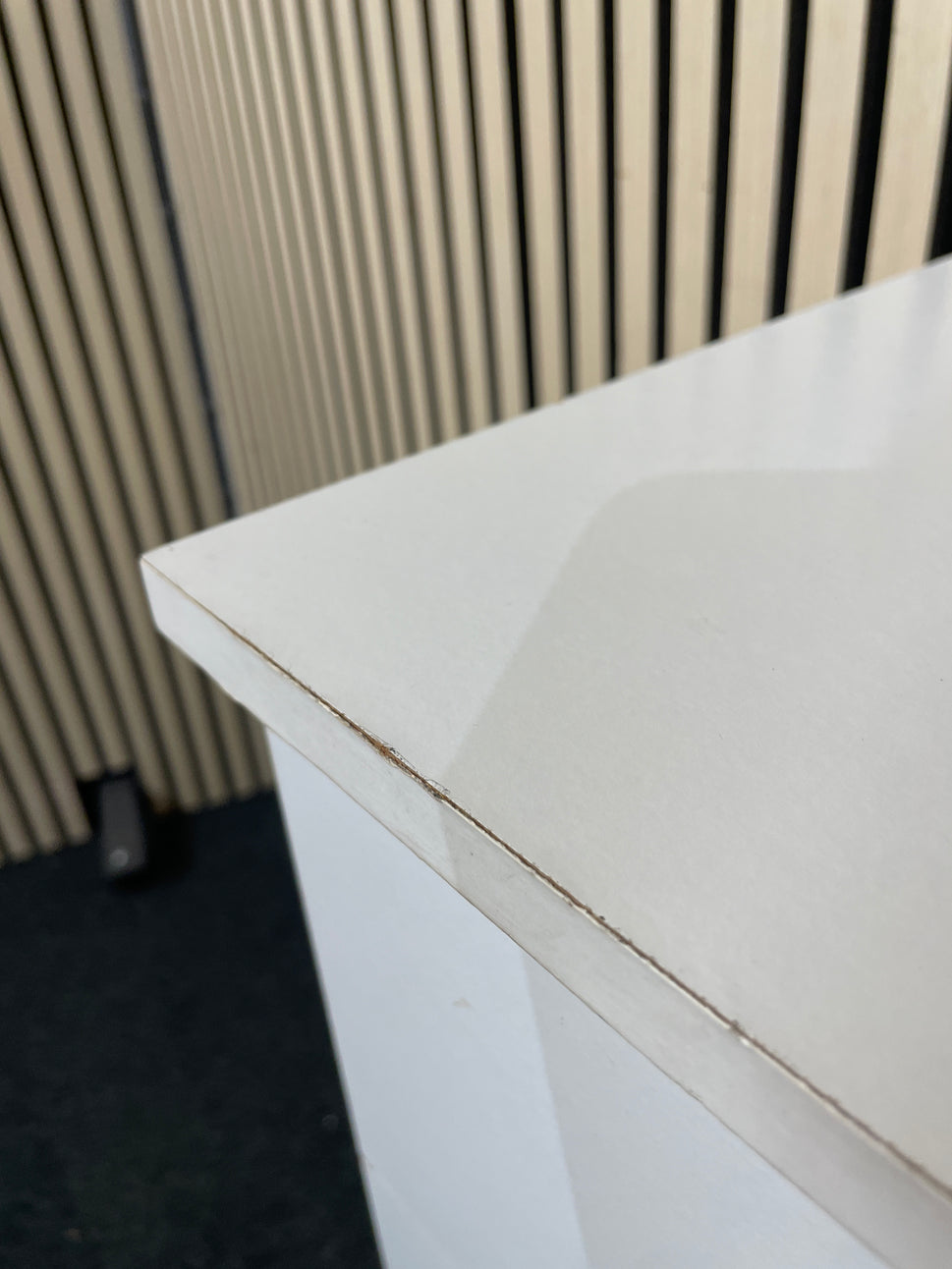 White laminate 5 drawer chest 2425