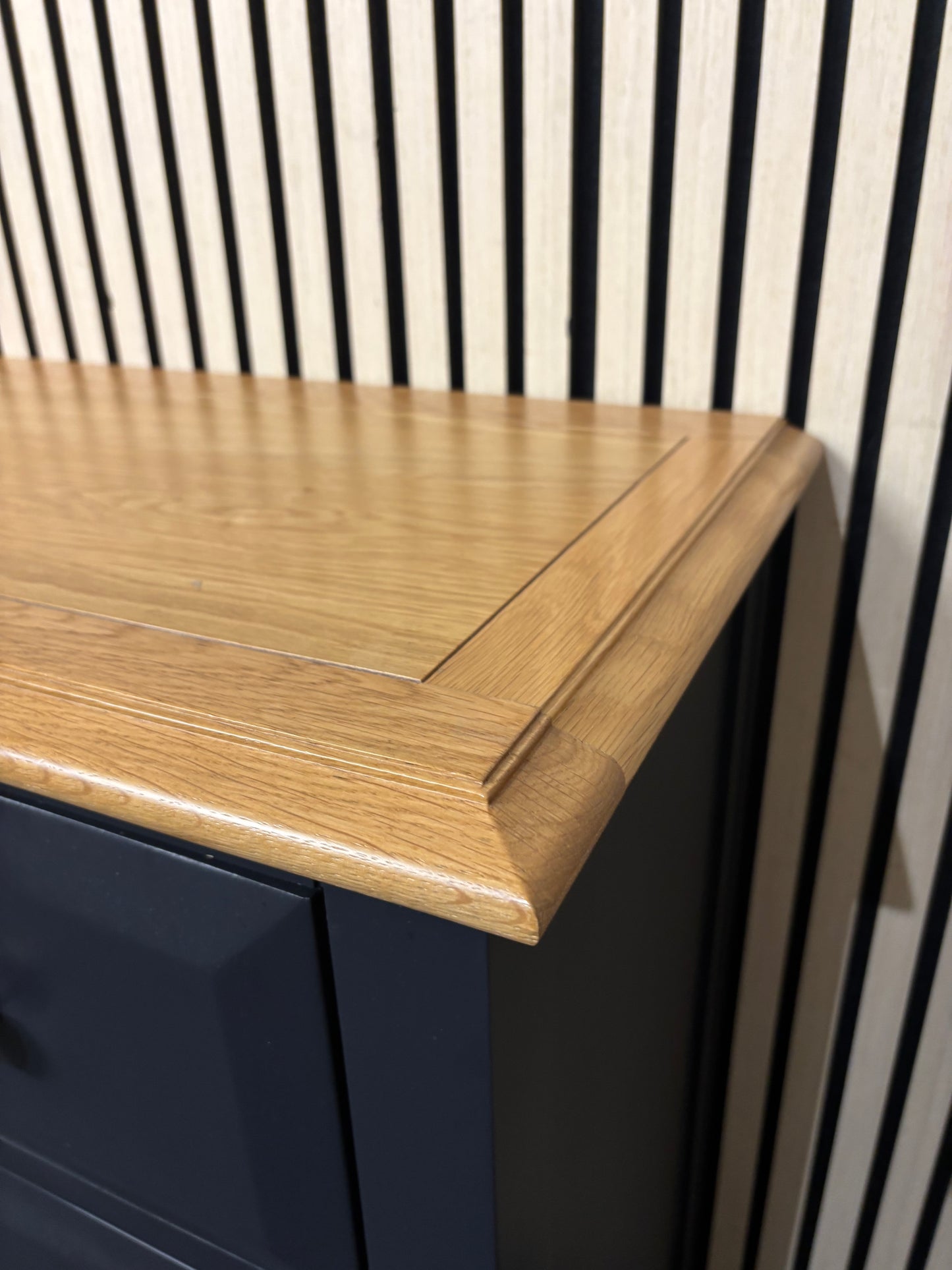 Solid oak and grey painted 2+2 chest of drawers (H 85 x W 80 x D 40 cm) 43598