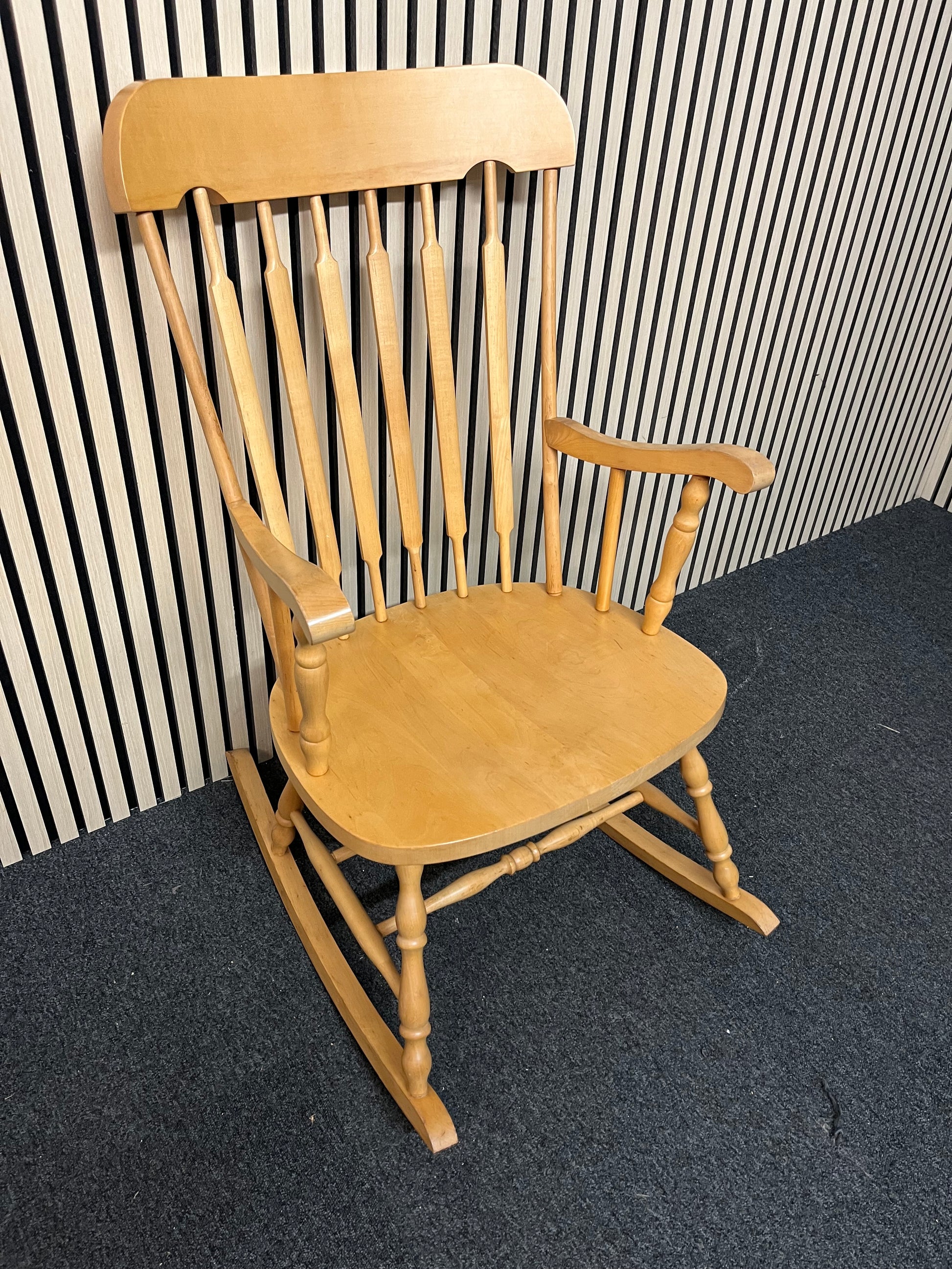 Solid wood high back rocking chair 2325