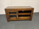 Switch Solid dark wood stained 1 door low rectangular TV unit (H 580 x W 1060 x D 450 mm)%A0 3125 2 image