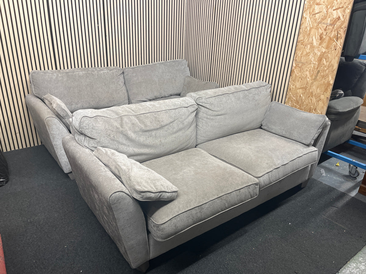 3+2 Modern light grey fabric sofa suite  44356