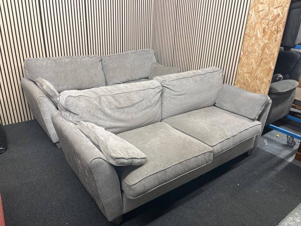 3+2 Modern light grey fabric sofa suite  44356