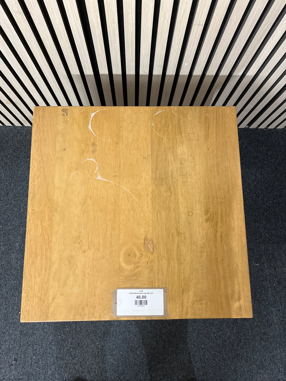 Small hardwood square lamp table  2425