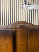 Switch Retro dark wood stained bow fronted 2 door wardrobe (H 174 x W 93 x D 50 cm) 43830 3 image