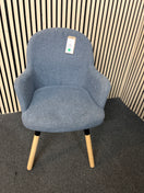 Switch Dark blue fabric swivel dining chair 43382 2 image