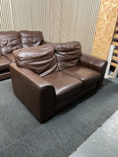 Switch Real Leather Brown 3+2 Sofa Spotless Condition  1126 2 image