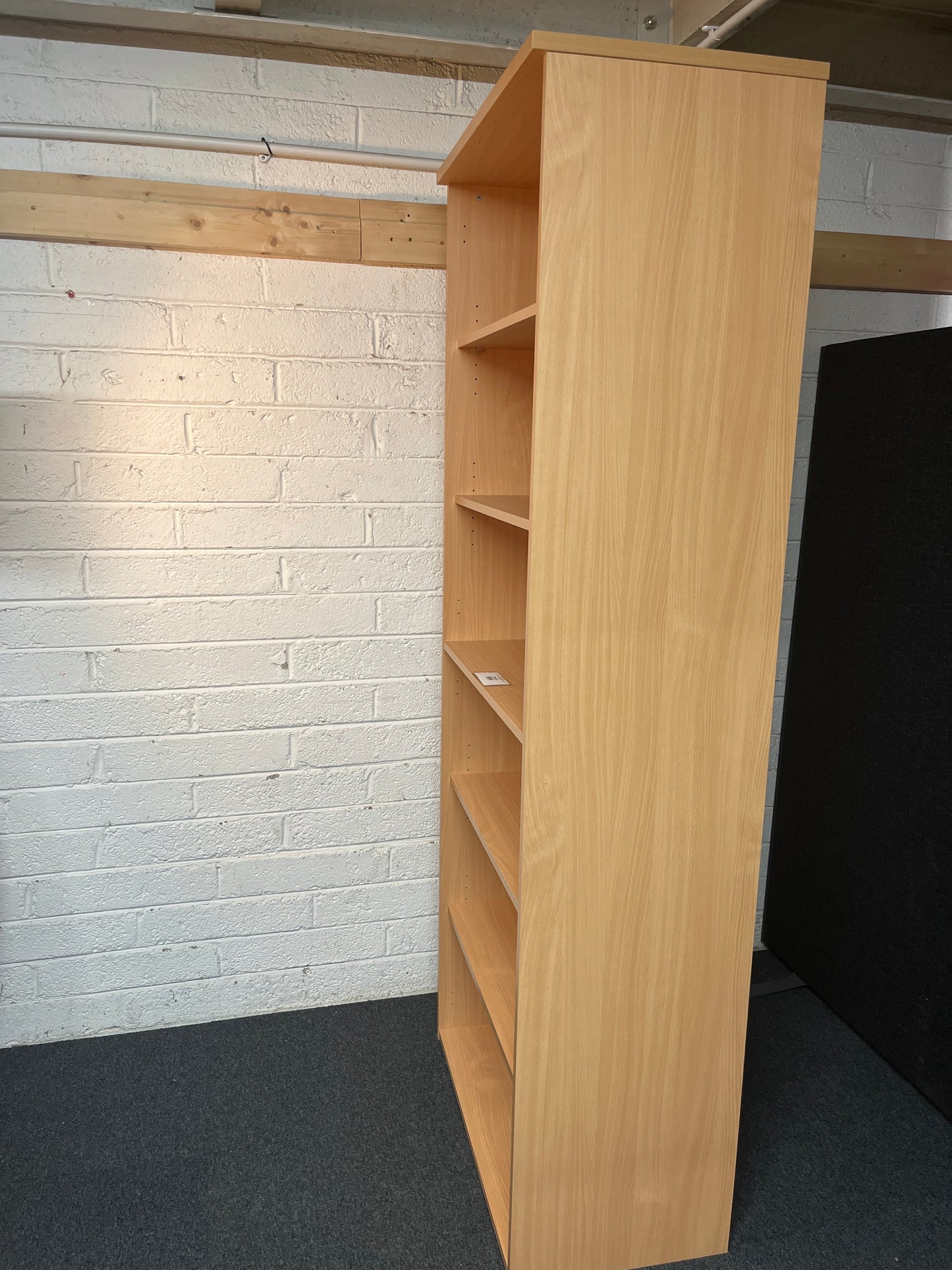 NEW Tall Beech R2140B open bookcase with 5 shelves 2140Hx800Wx470D