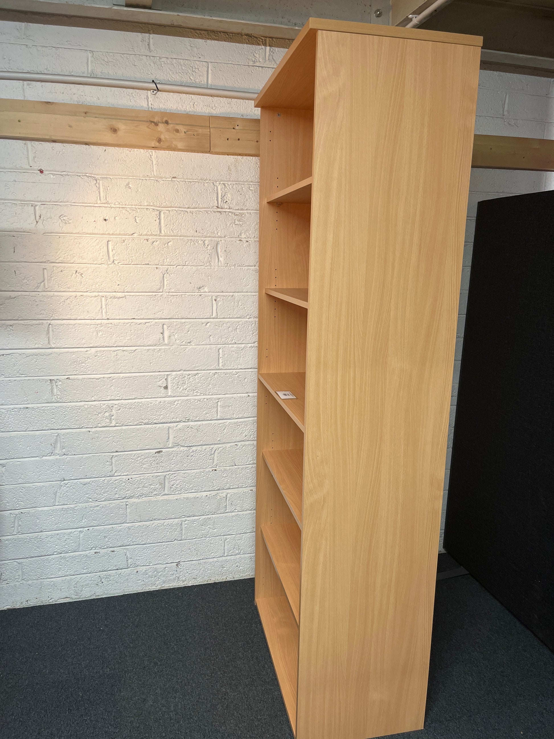 NEW Tall Beech R2140B open bookcase with 5 shelves 2140Hx800Wx470D
