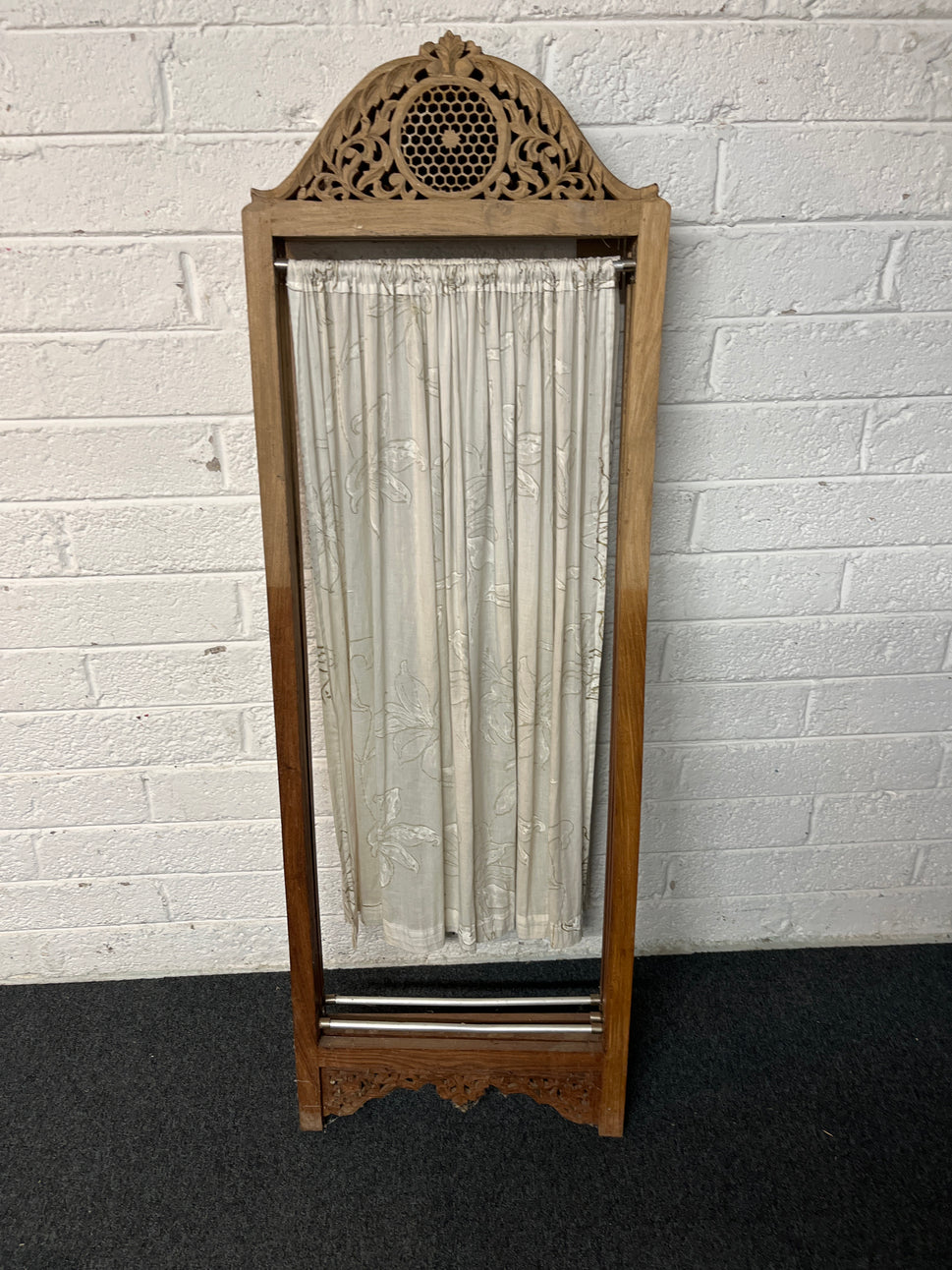 Solid wood framed folding room divider  2225