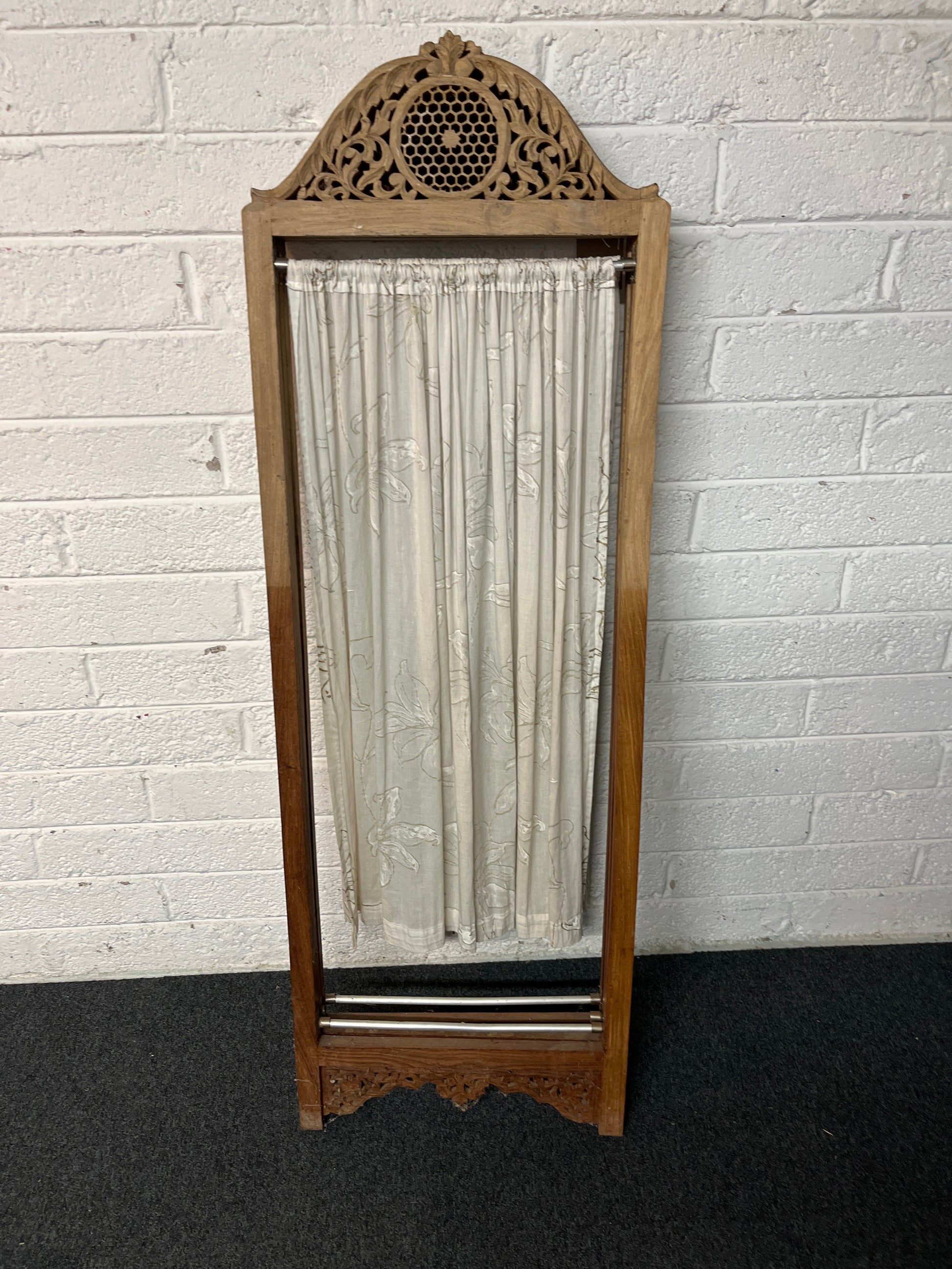 Solid wood framed folding room divider  2225
