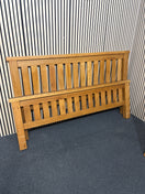 Switch 6ft Solid oak wooden bed frame with slatted headboard and footboard, super king  44732 2 image