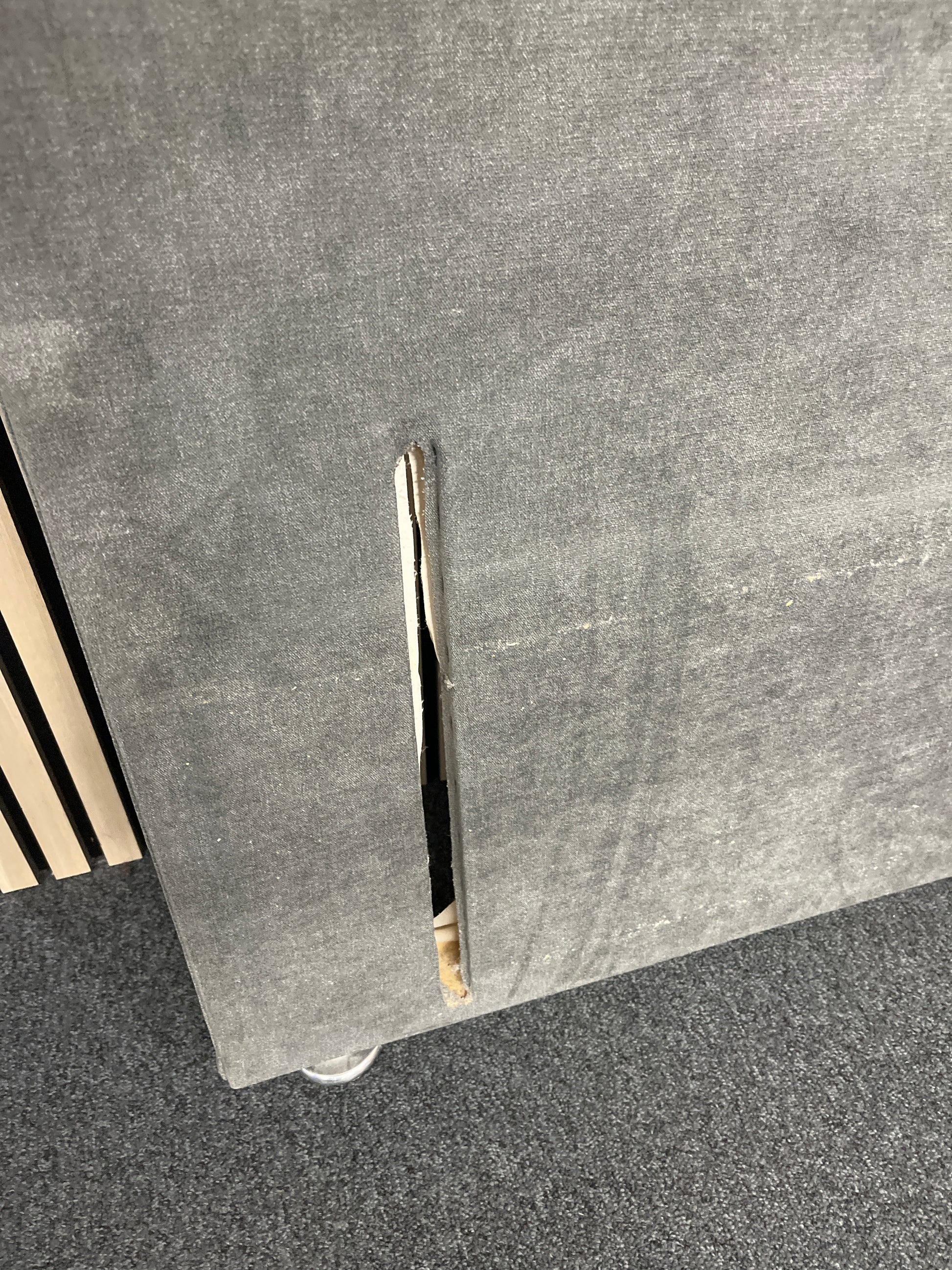 4ft 6 high end grey fabric headboard 3325