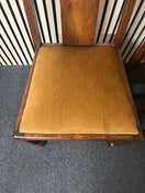 Switch Mahogany framed dining chair with yellow felt fabric seat (SET OF 2) 2325 3 image