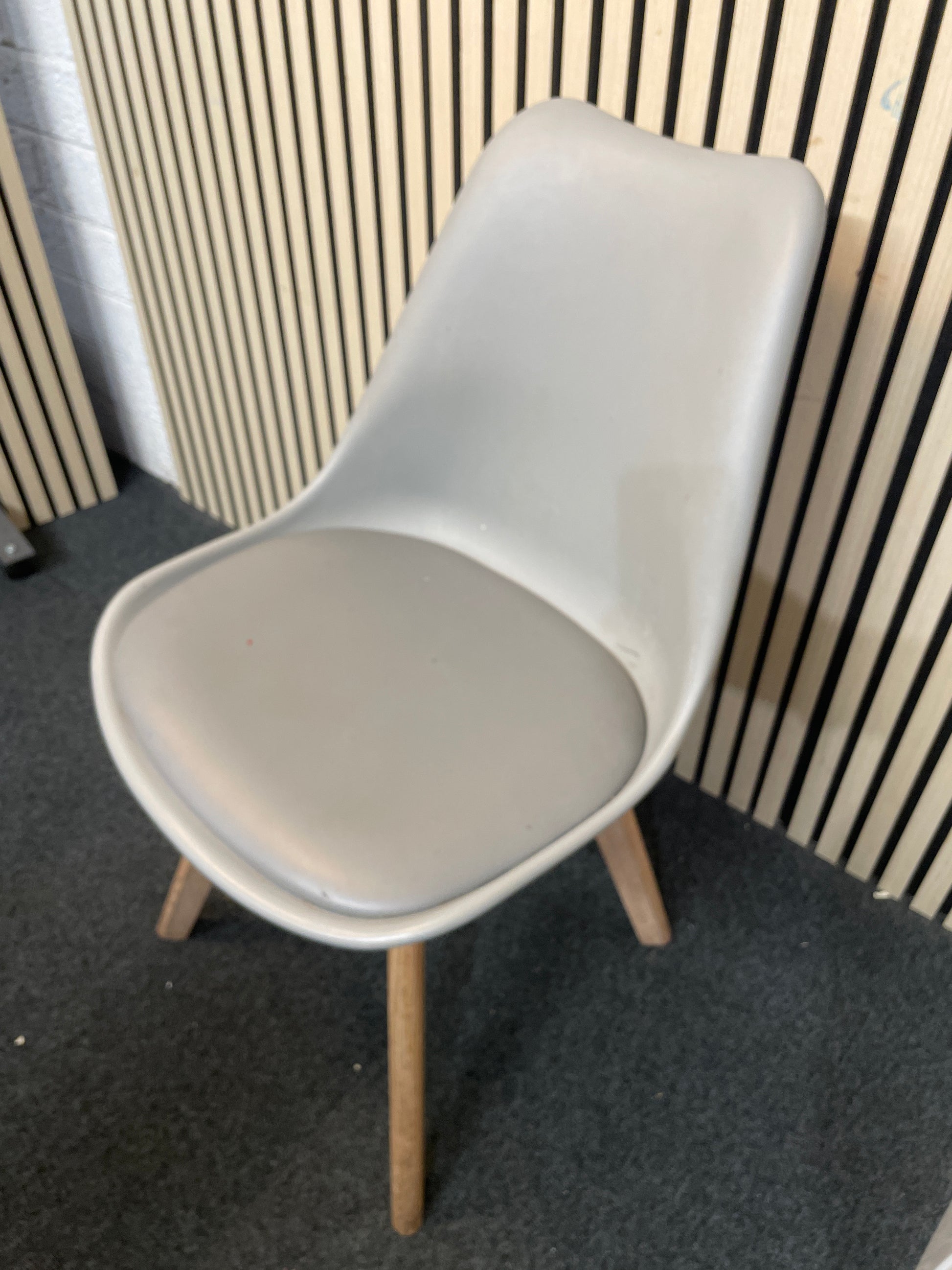 Grey curved seat wooden framed dining chairs 2425