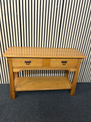 Switch Oak 2 drawer hall console table (H 75 x W 110 x D 40 cm) 1126 2 image