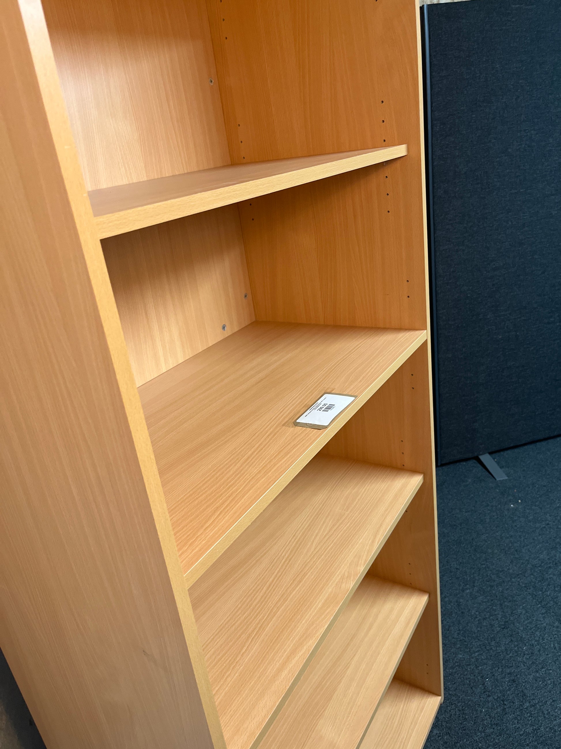 NEW Tall Beech R2140B open bookcase with 5 shelves 2140Hx800Wx470D
