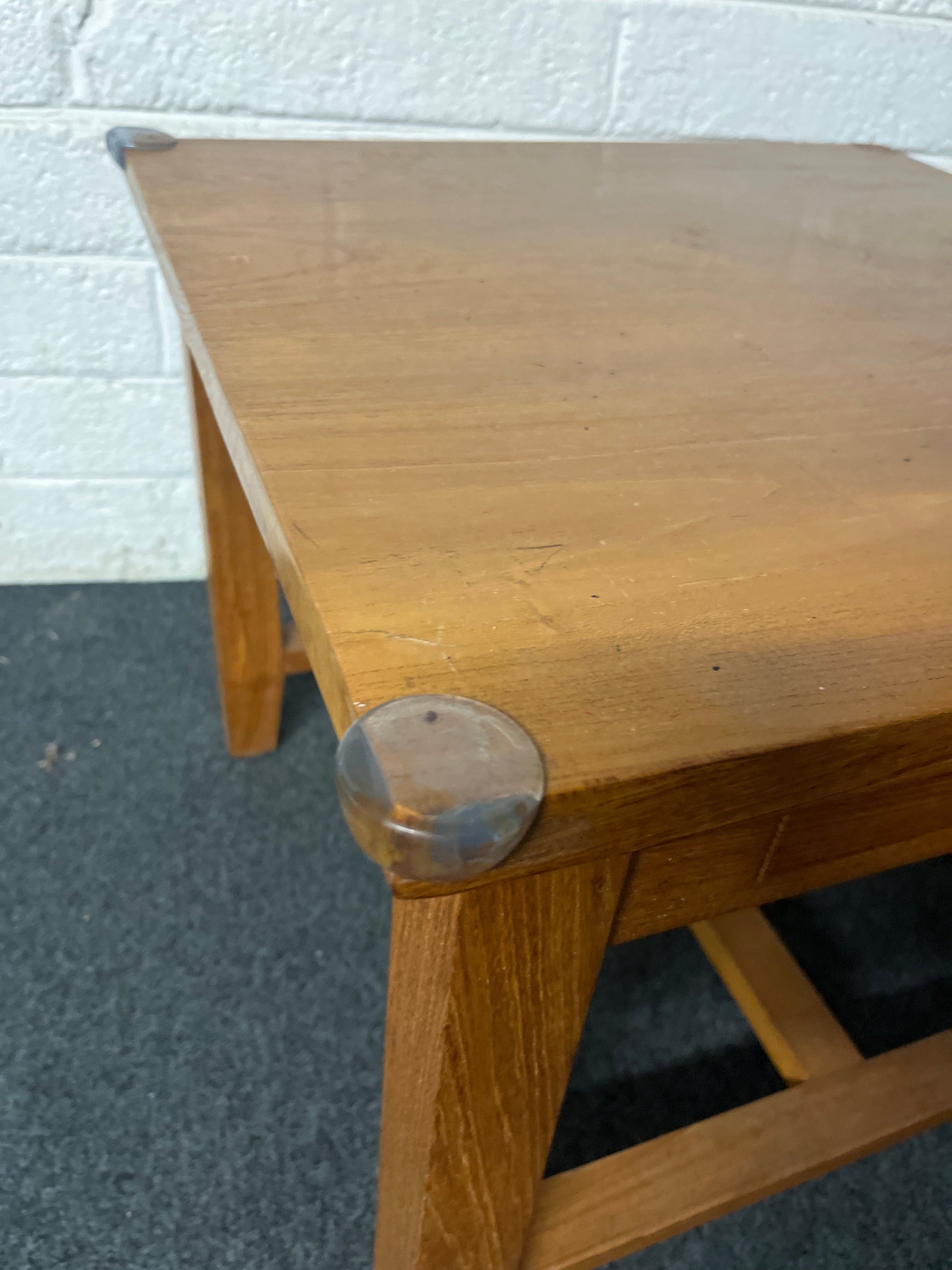 Small solid wood 1 drawer lamp table 1225
