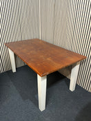 Switch Large natural pine top kitchen table with white painted frame (L 160 x W 90 cm) 3126 2 image