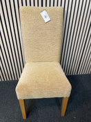 Switch Gold fabric dining chair with oak frame and pin detail 2 image