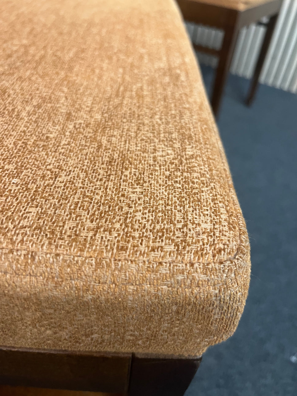 Solid Walnut dining chair with apricot mixed fabric seat (SET OF 4) 43805A